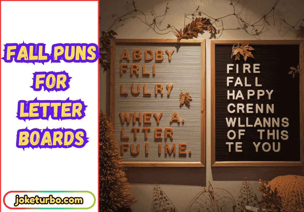 Fall Puns for Letter Boards